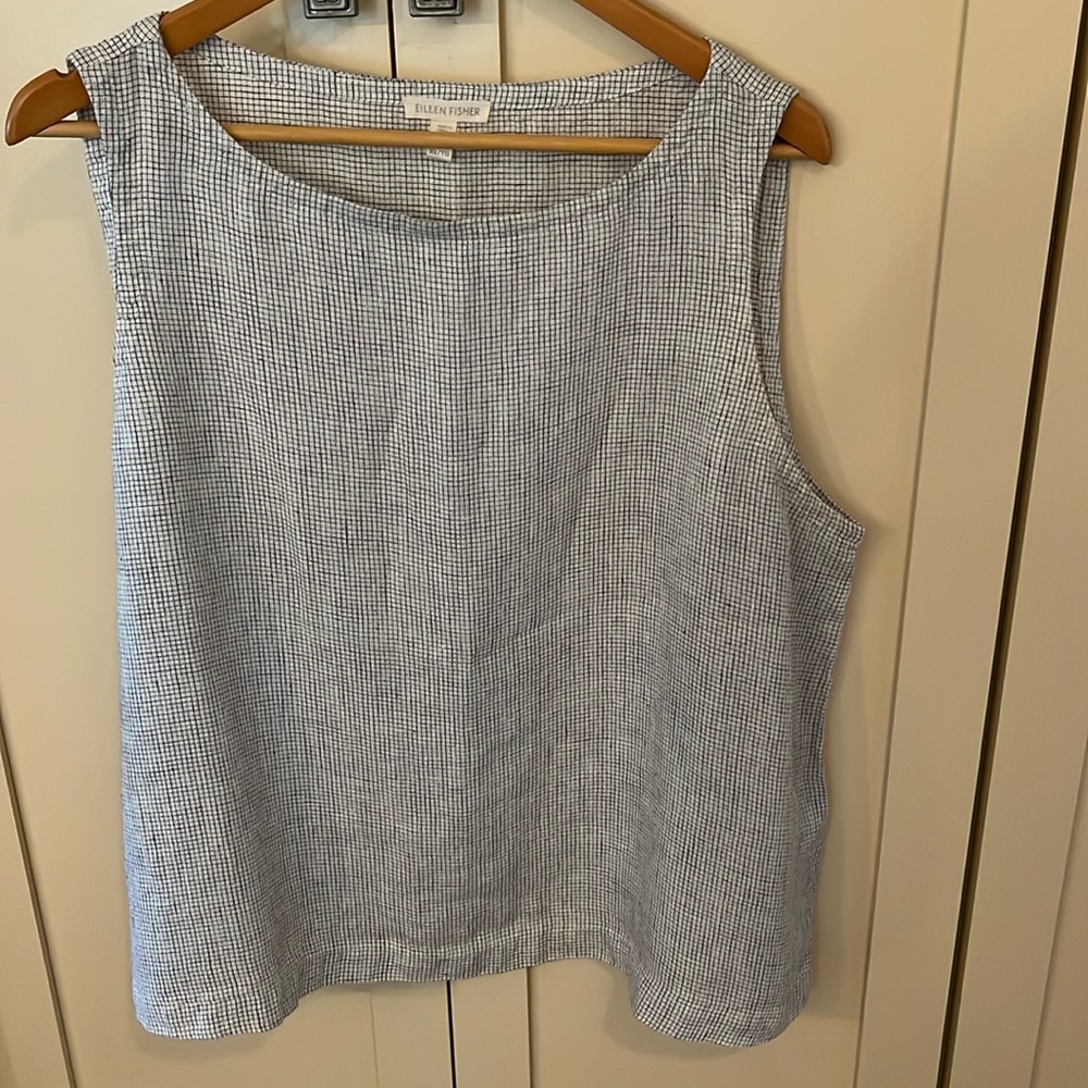 EILEEN FISHER ORGANIC LINEN TOP XL